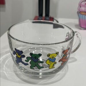 Grateful Dead Dancing Bears Glass Mug